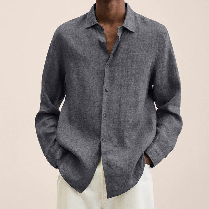 Chemise lin homme élégante et respirante. Coupe ajustée, idéale pour le quotidien ou les occasions spéciales.
