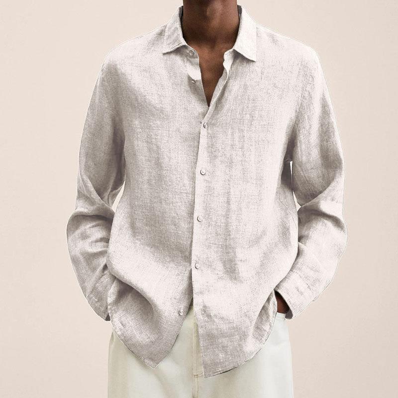 Chemise lin homme élégante et respirante. Coupe ajustée, idéale pour le quotidien ou les occasions spéciales.