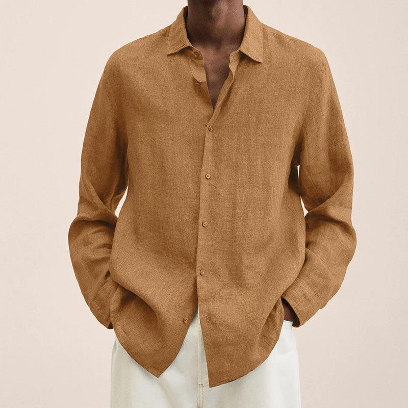 Chemise lin homme élégante et respirante. Coupe ajustée, idéale pour le quotidien ou les occasions spéciales.