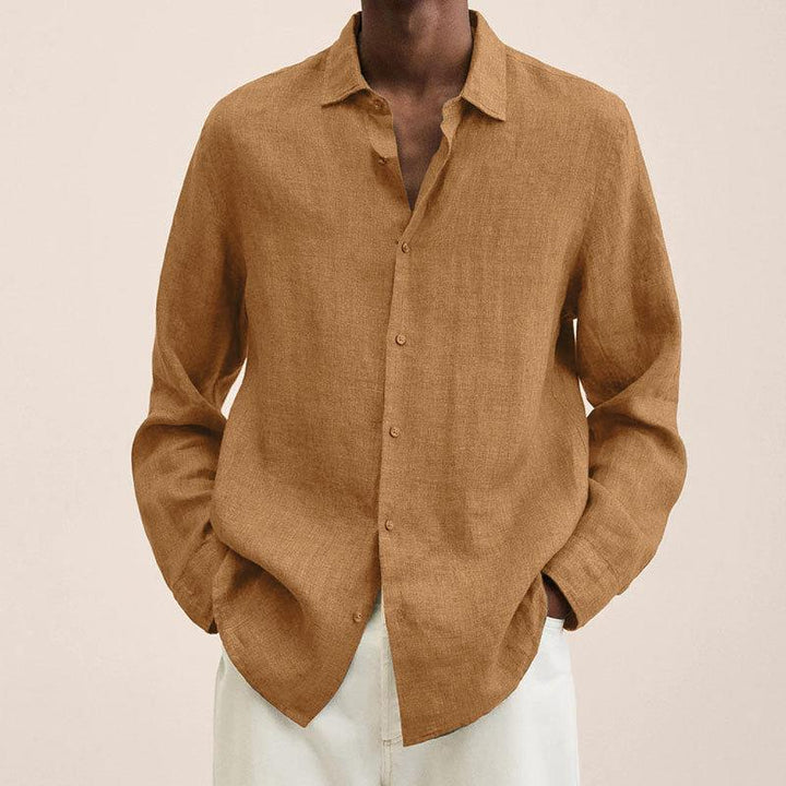 Chemise lin homme élégante et respirante. Coupe ajustée, idéale pour le quotidien ou les occasions spéciales.
