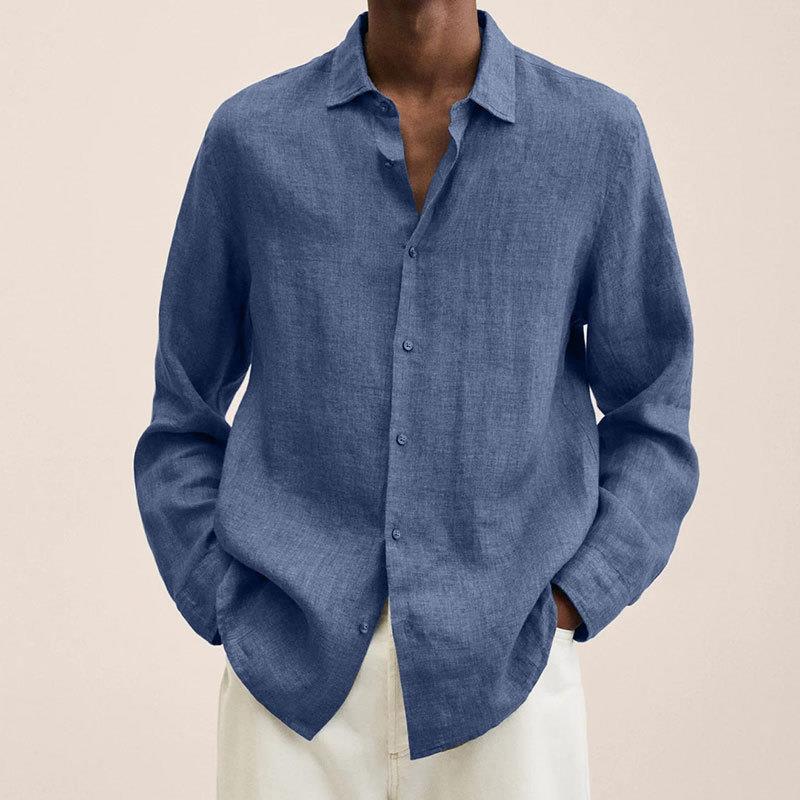 Chemise lin homme élégante et respirante. Coupe ajustée, idéale pour le quotidien ou les occasions spéciales.