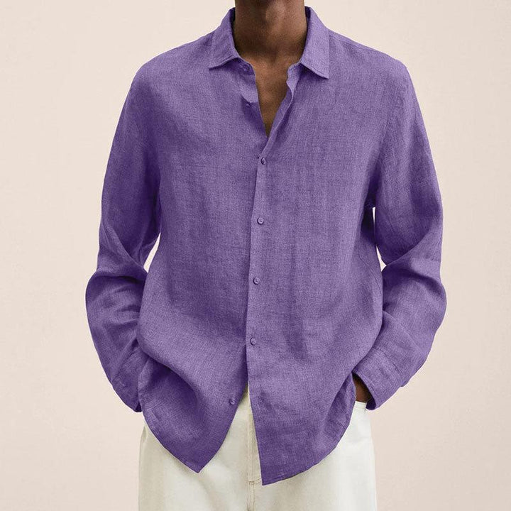 Chemise lin homme élégante et respirante. Coupe ajustée, idéale pour le quotidien ou les occasions spéciales.