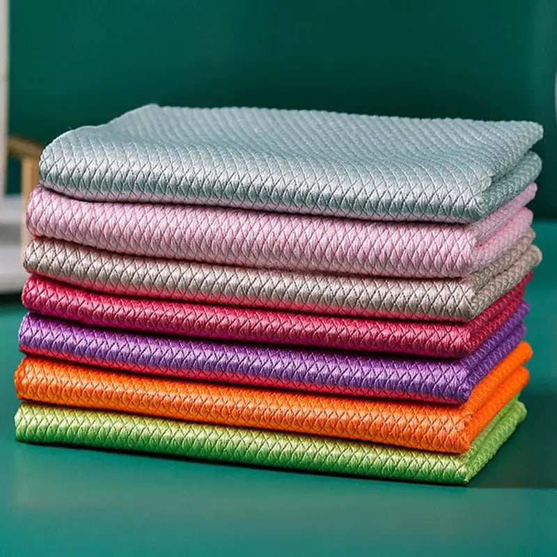 "Chiffons nettoyage microfibre bambou, doux et absorbants, idéaux pour surfaces propres et sans traces."