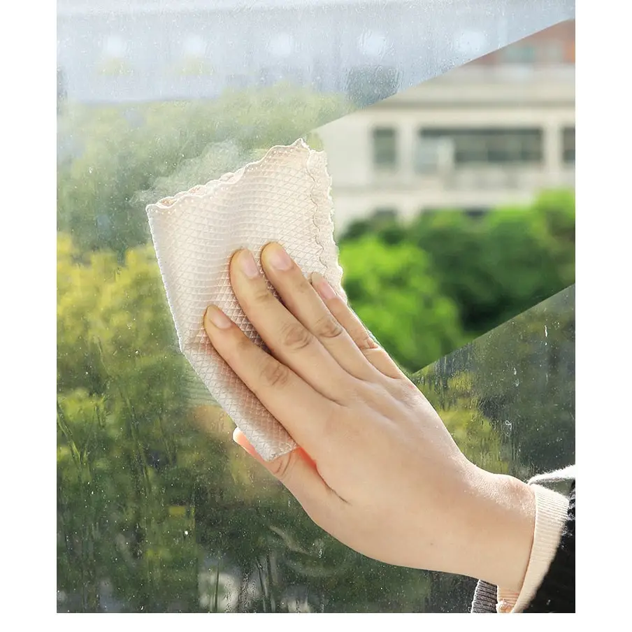 "Chiffons nettoyage microfibre bambou, doux et absorbants, idéaux pour surfaces propres et sans traces."