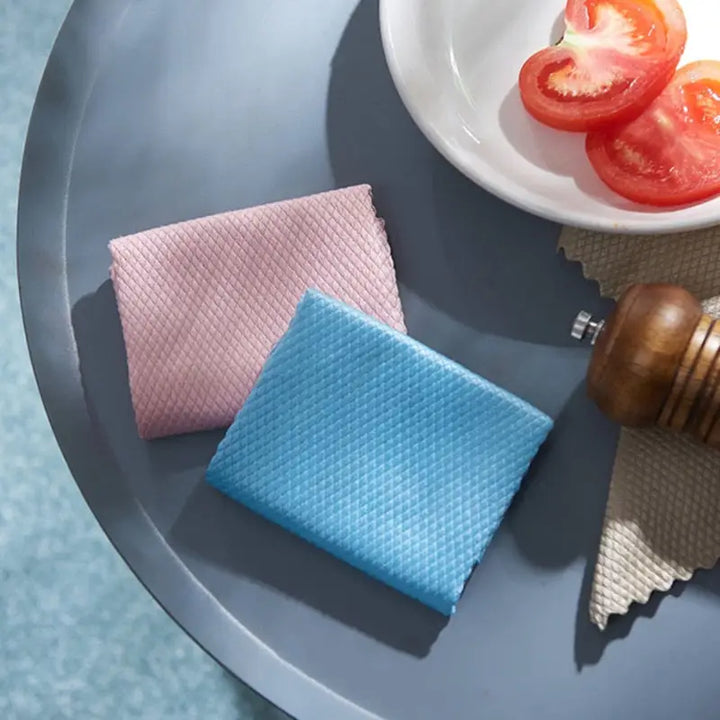 "Chiffons nettoyage microfibre bambou, doux et absorbants, idéaux pour surfaces propres et sans traces."