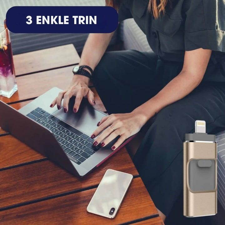 Clé USB de stockage portable: transférez et sauvegardez vos données entre iPhone, Android et PC facilement.