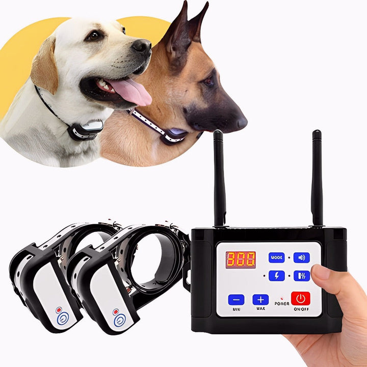 Clôture électrique sans fil pour chien. Collier de dressage inclus. Sécurité et dressage optimal.