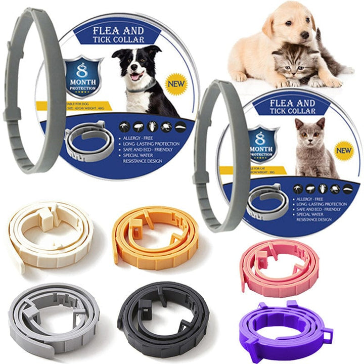 Collier anti-puces et tiques naturel pour animaux. Protection durable et confortable.