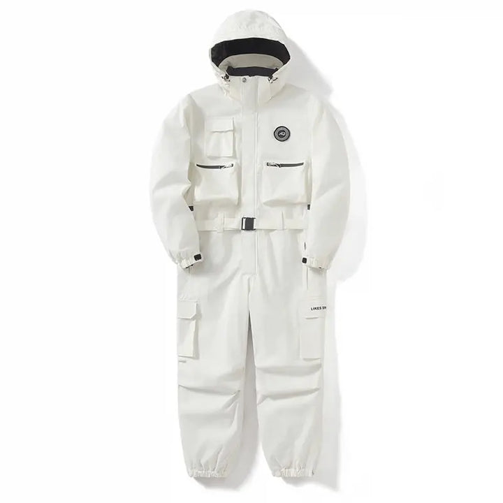 Dos de la combinaison de ski homme, conception ergonomique pour protection et confort en montagne, sport d'hiver.