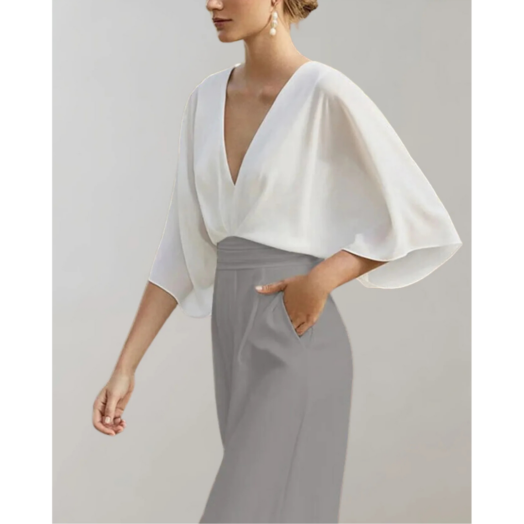 "Combinaison femme ajustée élégante en tissu fluide, coupe flatteuse, couleur tendance, confort journée et soir."