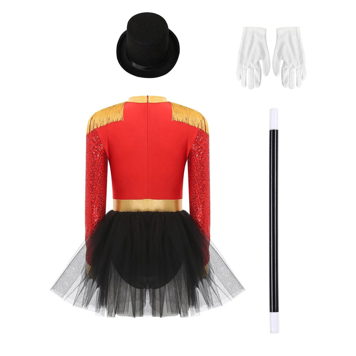 Costume de magicienne scintillant. Robe, chapeau, gants & baguette.  Parfait pour spectacle ou soirée.