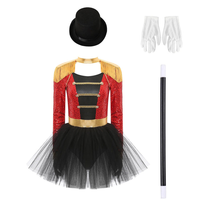 Costume de magicienne scintillant. Robe, chapeau, gants & baguette.  Parfait pour spectacle ou soirée.