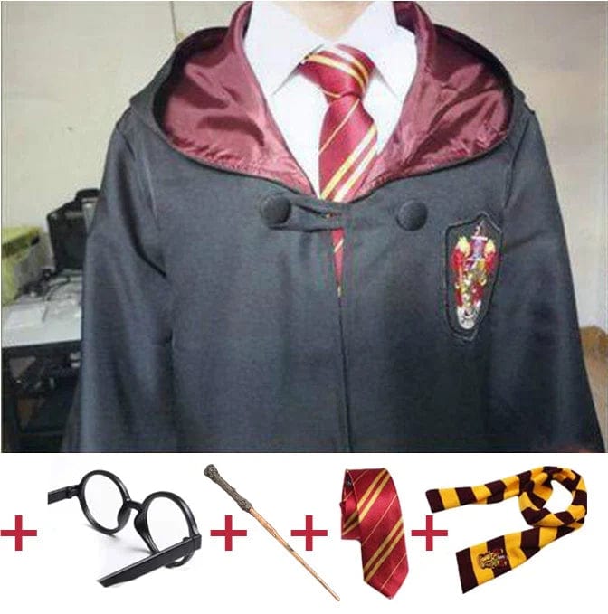 Costume de sorcier enfant, accessoires inclus. Déguisement complet pour fêtes costumées.