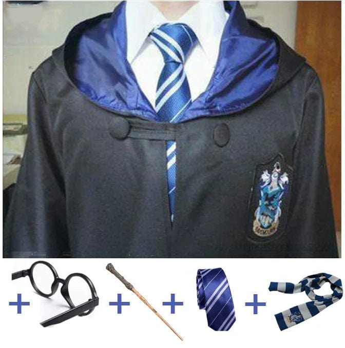 Costume de sorcier enfant, accessoires inclus. Déguisement complet pour fêtes costumées.