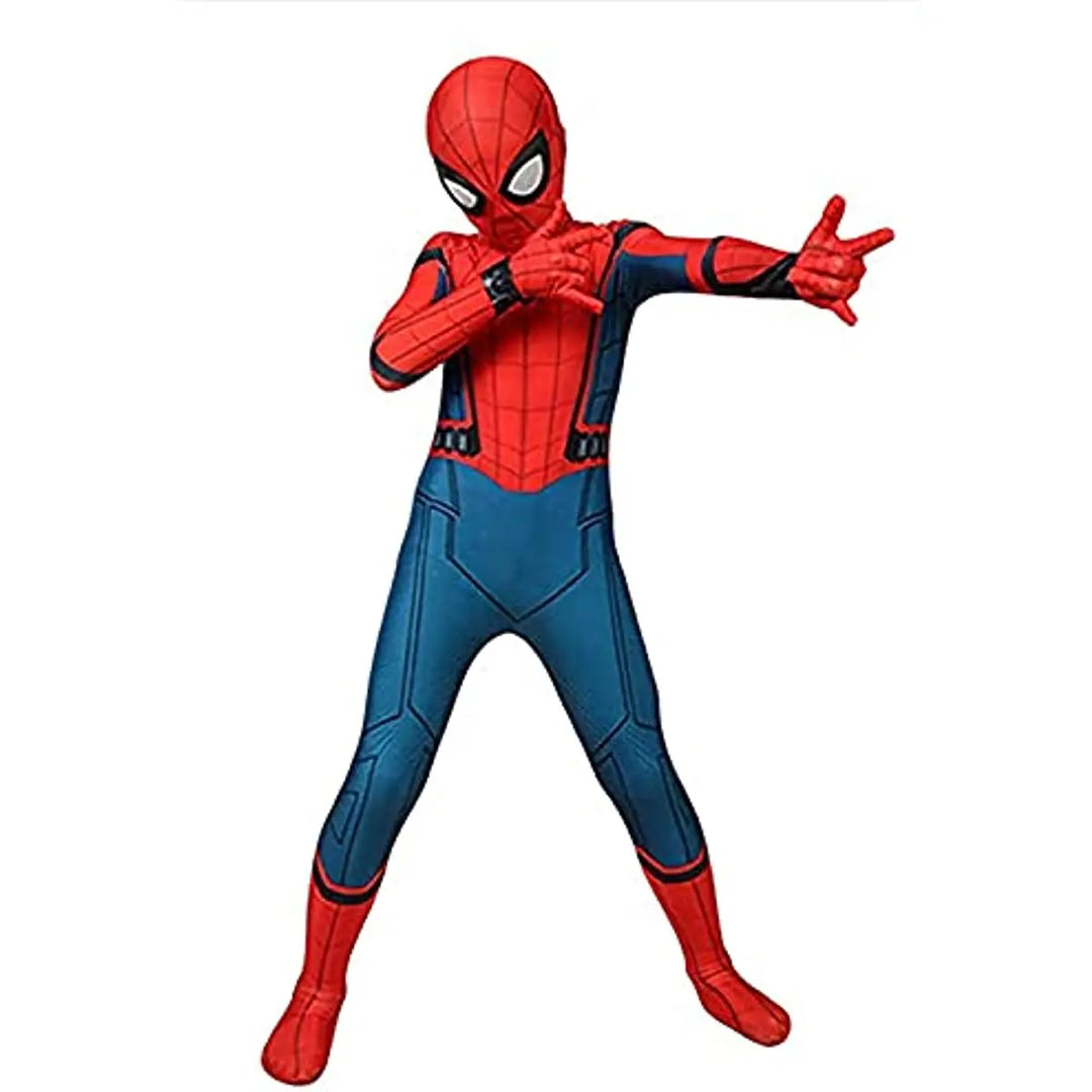Déguisement Spider-Man pour enfant, idéal Halloween, fête déguisée. Tenue rouge de super-héros pour garçon.