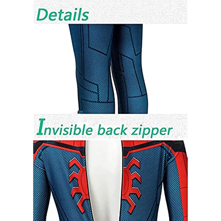 Costume Spider-Man réaliste pour enfant avec masque, parfait pour incarner le super-héros rouge et bleu. Cosplay garçon.