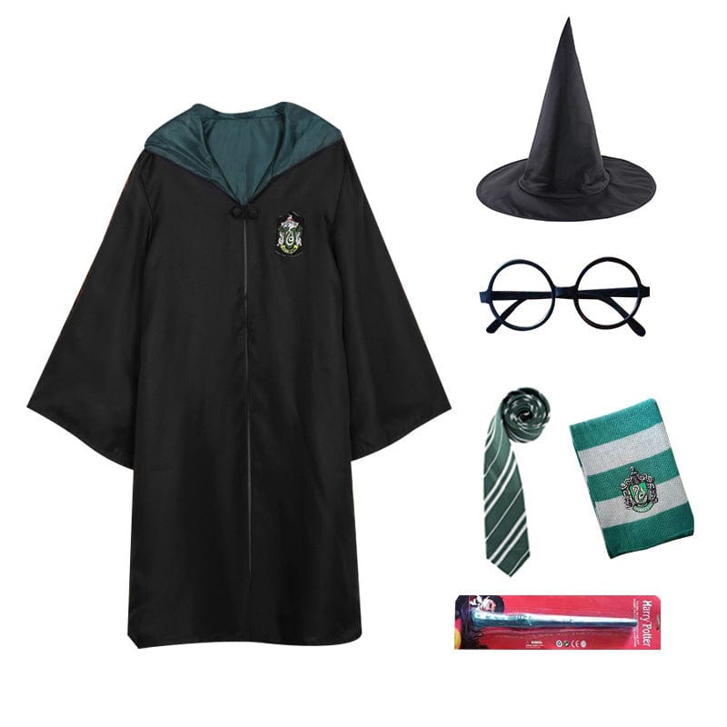 Costume enfant Harry Potter : cape et baguette magique pour Halloween.