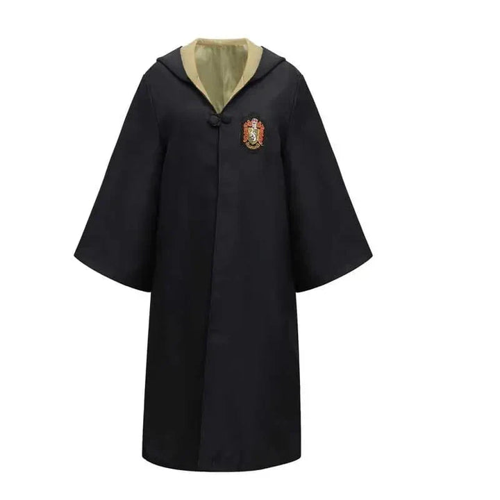 Costume de sorcier Harry Potter pour fête d'anniversaire, complet avec robe, écharpe Poudlard et accessoires magiques.