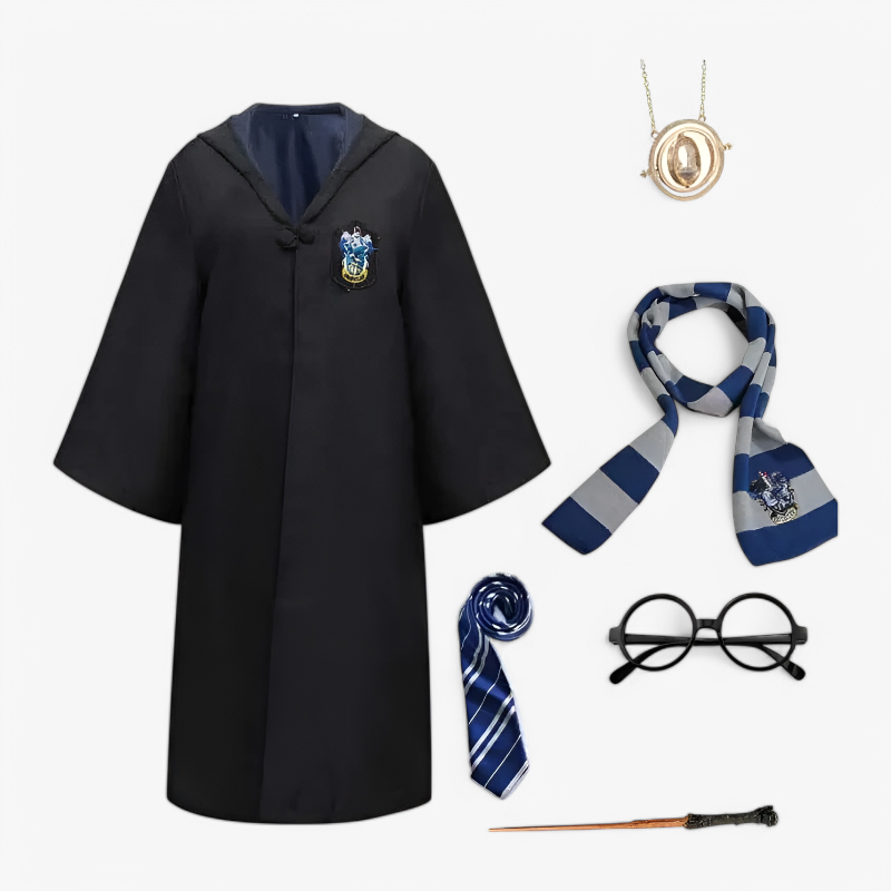 Costume Harry Potter enfant/adulte: cape, écharpe, accessoires.  Déguisements Halloween, cosplay.