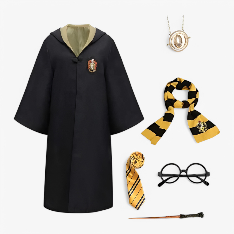 Costume Harry Potter enfant/adulte: cape, écharpe, accessoires.  Déguisements Halloween, cosplay.