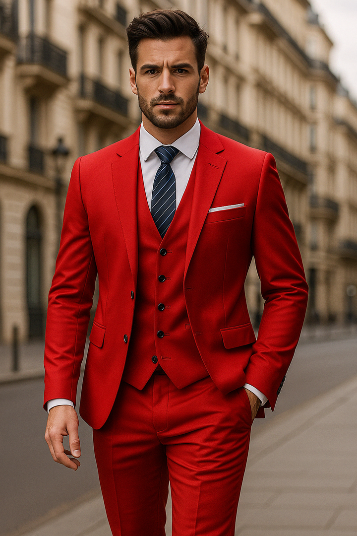Costume homme polyvalent 3 pièces bleu marine, pour mariage, travail ou événements. Élégance assurée.