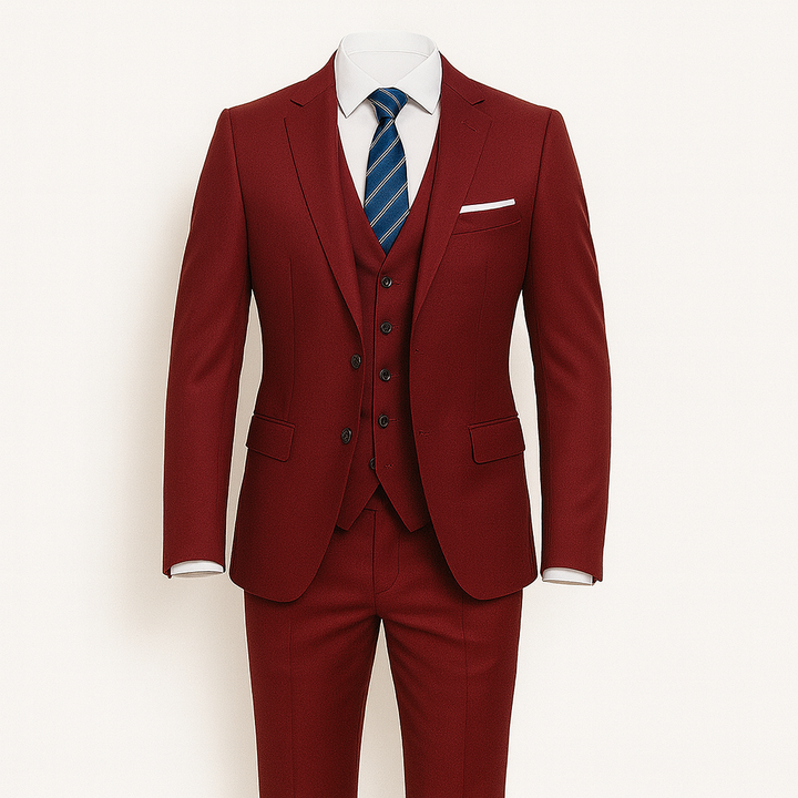 Gilet de costume homme 3 pièces bleu marine, touche d'élégance supplémentaire. Mode masculine cérémonie.
