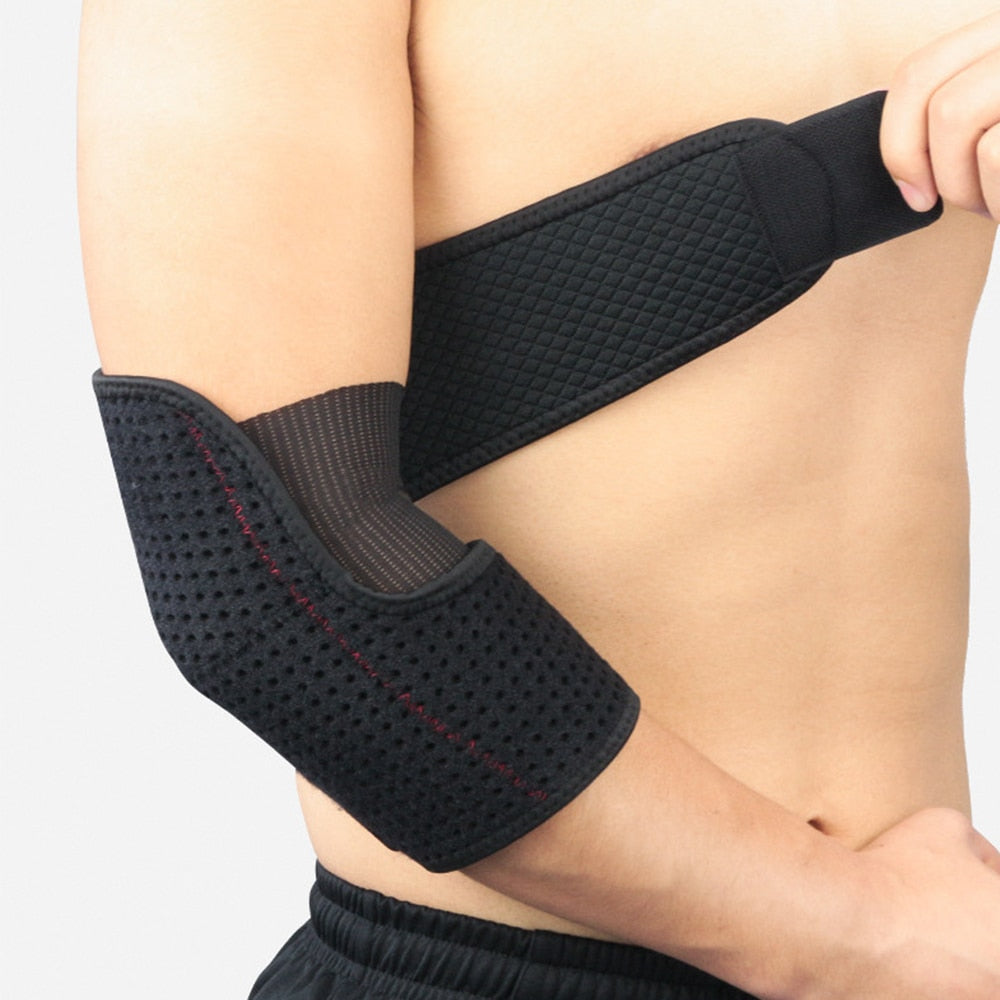 Coudière de sport, maintien du coude, soulagement douleurs.  Compression respirante, confort optimal.