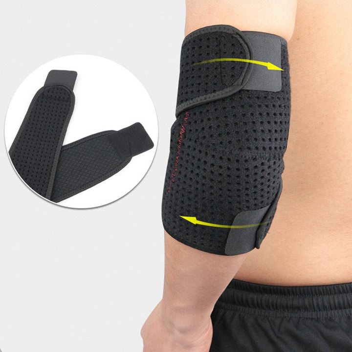 Coudière de sport, maintien du coude, soulagement douleurs.  Compression respirante, confort optimal.