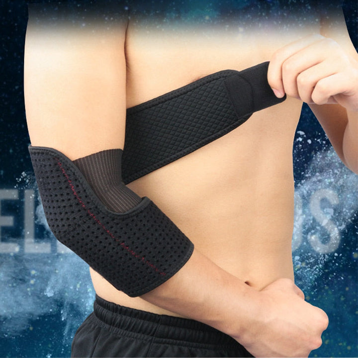 Coudière de sport, maintien du coude, soulagement douleurs.  Compression respirante, confort optimal.