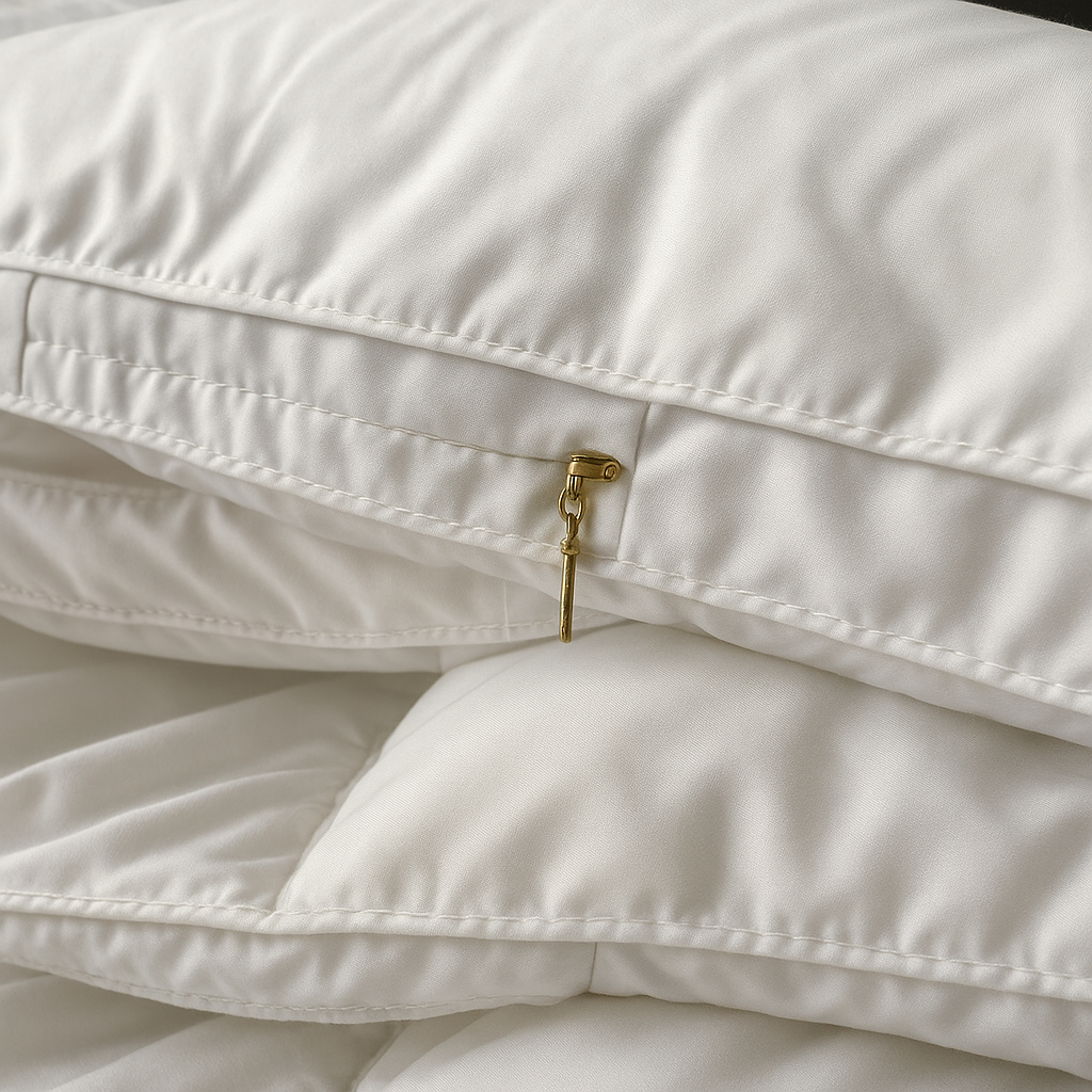 Couette luxe en duvet d'oie. Sommeil réparateur garanti.  Douceur et chaleur optimales.