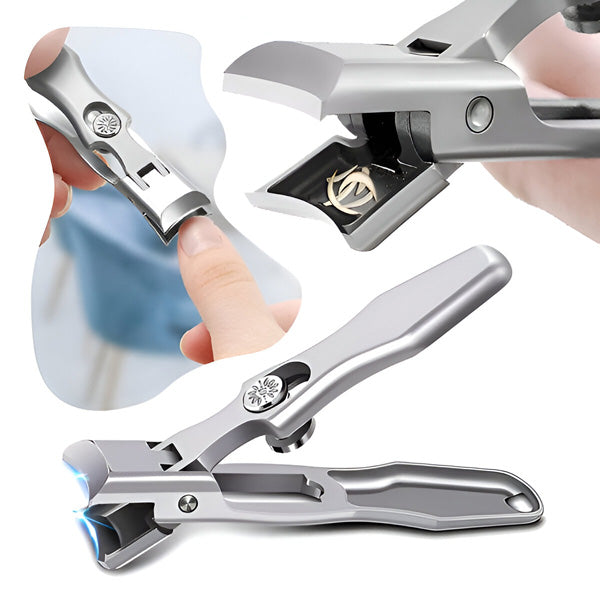 "Coupe-ongles compact en acier inoxydable, lame tranchante, design ergonomique pour précision et facilité de transport."