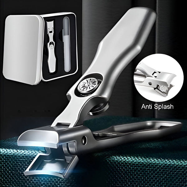 "Coupe-ongles compact en acier inoxydable, lame tranchante, design ergonomique pour précision et facilité de transport."