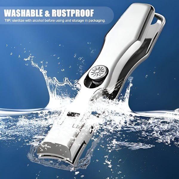 "Coupe-ongles compact en acier inoxydable, lame tranchante, design ergonomique pour précision et facilité de transport."
