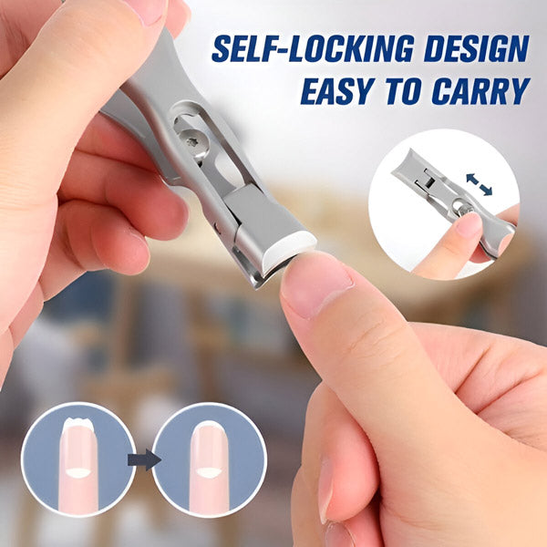 "Coupe-ongles compact en acier inoxydable, lame tranchante, design ergonomique pour précision et facilité de transport."
