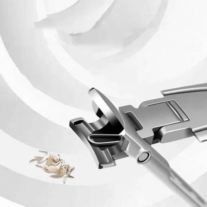 "Coupe-ongles ergonomique en acier inoxydable, design compact pour manucure précise et sans effort, confort antidérapant."