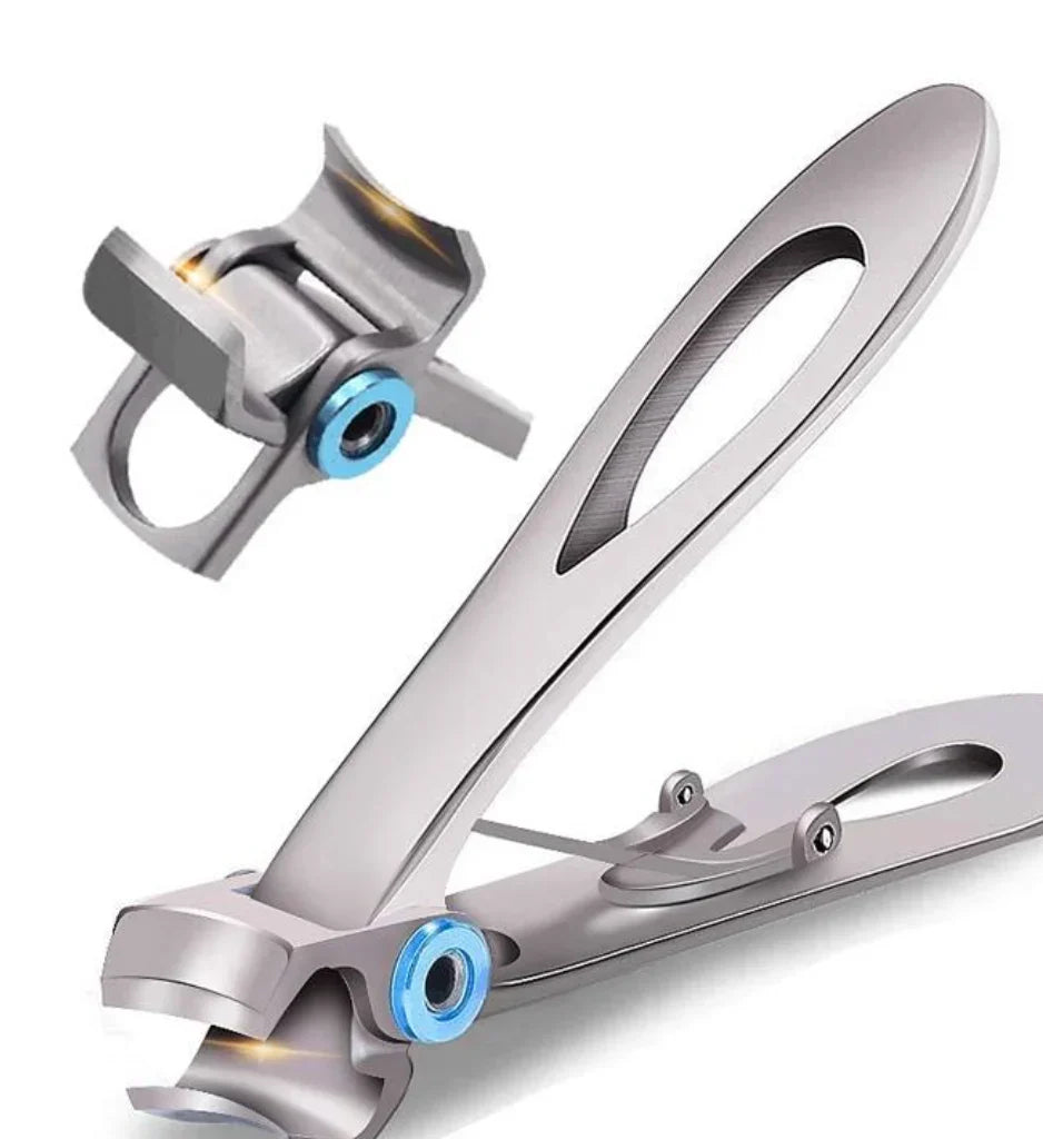 Coupe-ongles robuste en acier inox, idéal pour ongles épais et durs.  Coupe précise et ergonomique.