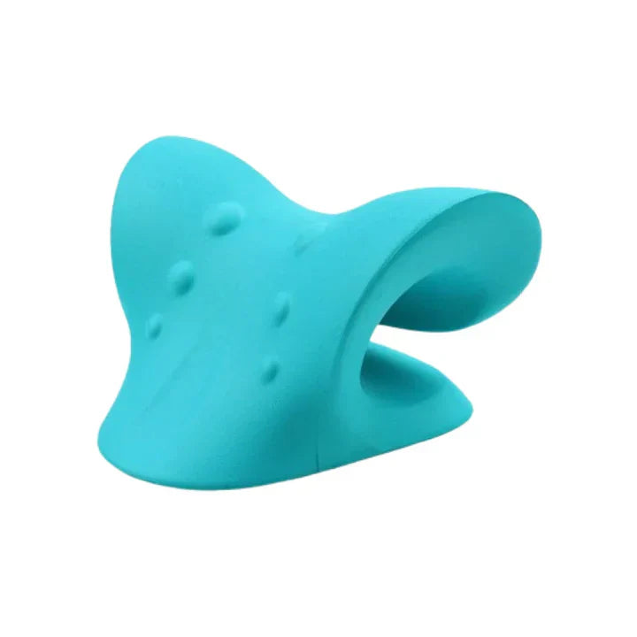 Coussin cervical ergonomique. Soulage nuque & épaules. Points de massage.