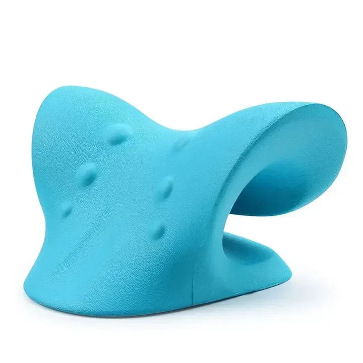 Coussin cervical ergonomique. Soulage nuque & épaules. Points de massage.
