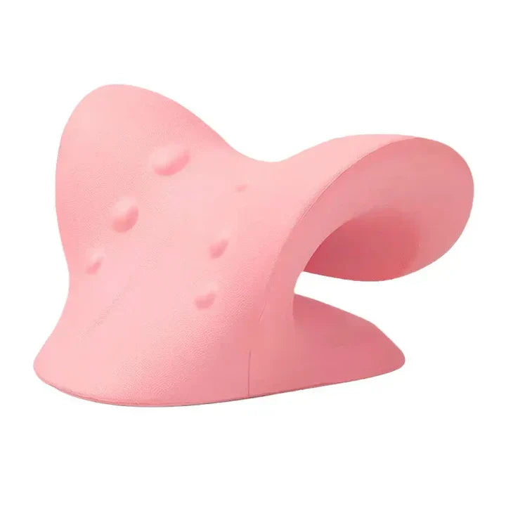 Coussin cervical ergonomique. Soulage nuque & épaules. Points de massage.