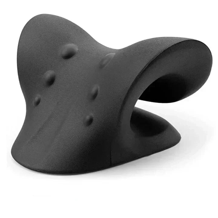 Coussin cervical ergonomique. Soulage nuque & épaules. Points de massage.