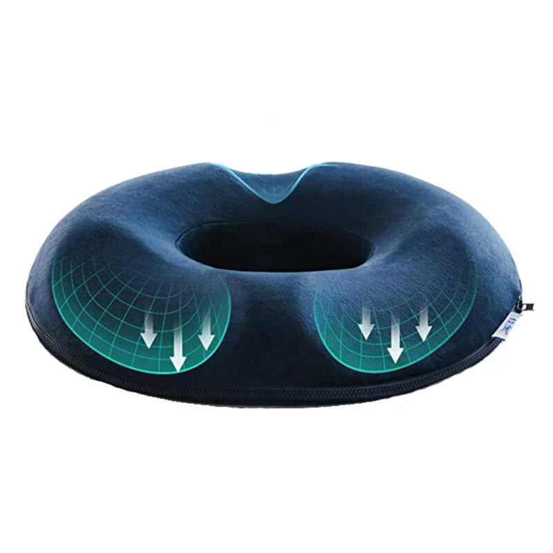 Coussin coccyx ergonomique, mousse mémoire de forme, soulage douleurs dorsales et posture. Confort optimal.