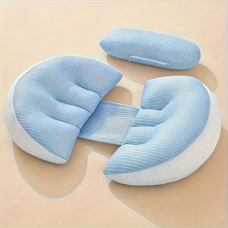 Coussin de grossesse ergonomique en U. Soutien dorsal optimal pour un sommeil confortable.