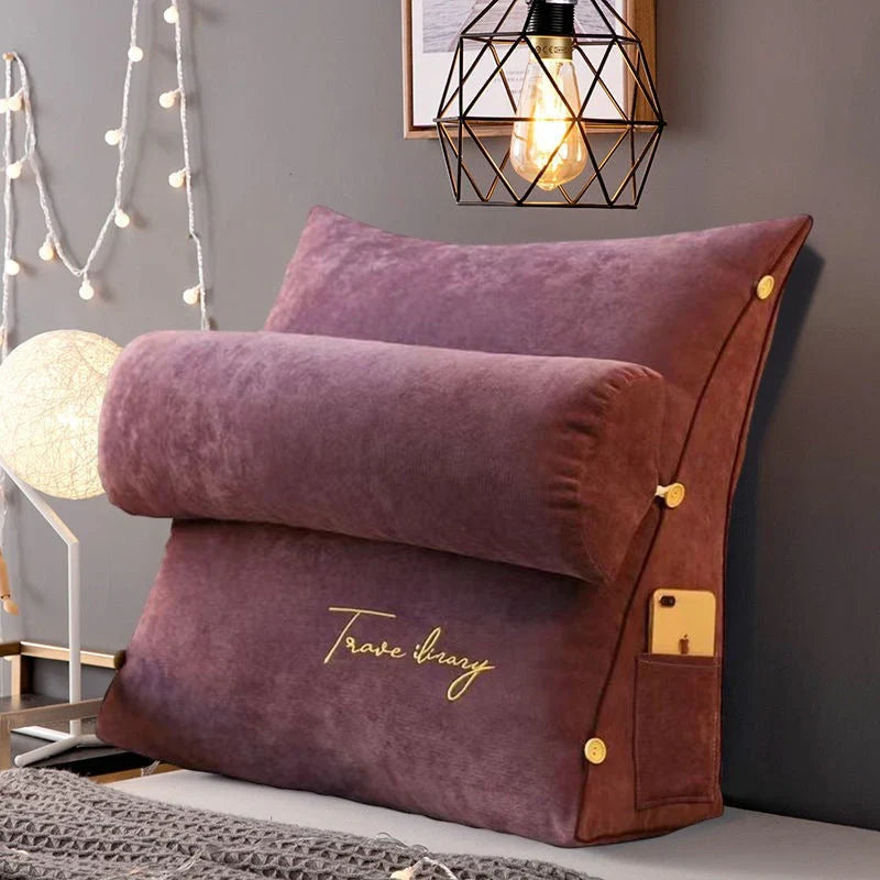 Coussin dorsal ergonomique coin, soutien lombaire, confort optimal, posture améliorée.