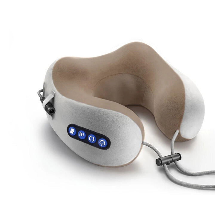 Coussin massage Shiatsu ergonomique. Détente du cou et nuque.  Massage par vibrations et chaleur. Bien-être optimal.
