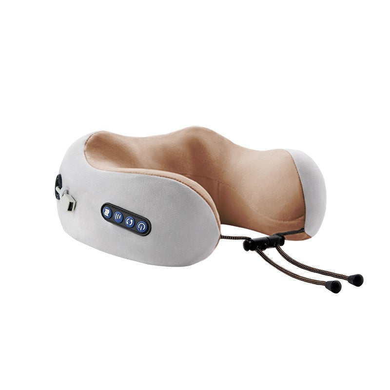 Coussin massage Shiatsu ergonomique. Détente du cou et nuque.  Massage par vibrations et chaleur. Bien-être optimal.