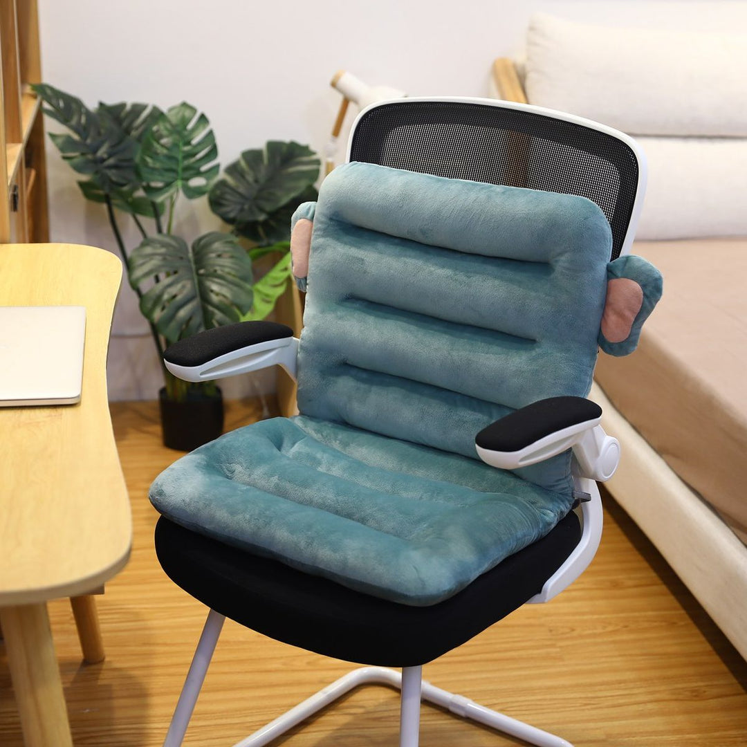 "Coussin orthopédique ergonomique, mousse mémoire, soulage dos, soutien ferme, idéal bureau/maison, gris clair"