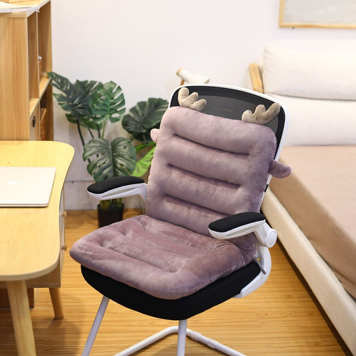 "Coussin orthopédique ergonomique, mousse mémoire, soulage dos, soutien ferme, idéal bureau/maison, gris clair"
