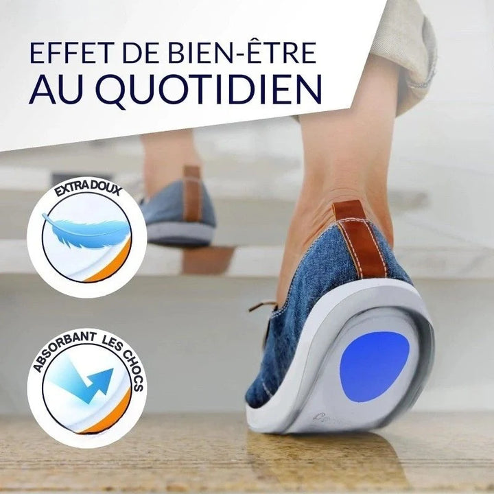 Lot de 4 coussinets de talon en gel pour chaussures, offrant amorti et soutien orthopédique pour un confort durable.