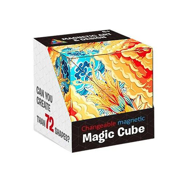 "Cubo puzzle créatif coloré en rotation, défi logique et ergonomique pour amateurs de stratégie."