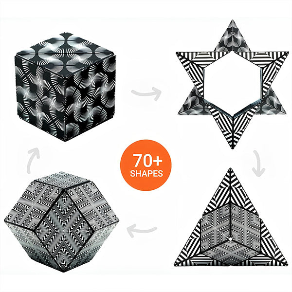 "Cubo puzzle créatif coloré en rotation, défi logique et ergonomique pour amateurs de stratégie."